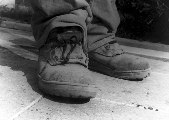 working shoes of a builder