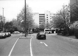 Blick aus der Neuwieder Stra&szlig;e in Bremen, Tenever