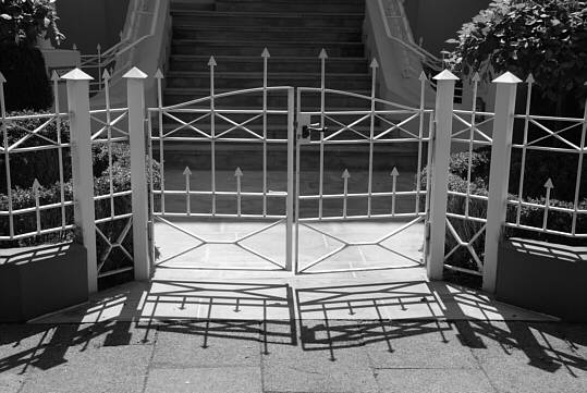 double gate of a villa