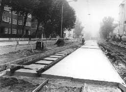 Provisorisch verlegte Geleise