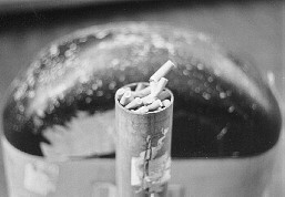 Filters of cigarettes in a steel tube