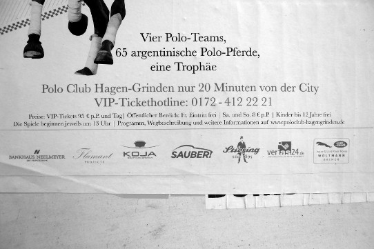 Detail aus einem Werbeplakat für ein Pferdesport-Turnier