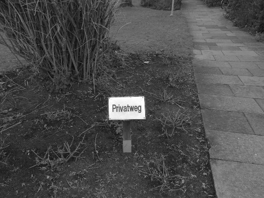 Schild 'Privatweg'