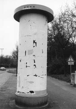 Litfa&szlig;s&auml;ule mit werbefreier Fl&auml;che