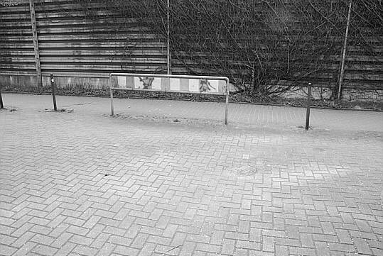 Lärmschutzwand am Ende der Nollendorfer Strasse