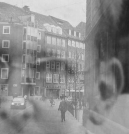 photomontage 'head and street'